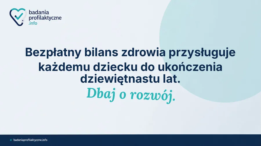 Bilans zdrowia dziecka — bezpłatny przegląd zdrowia w POZ
