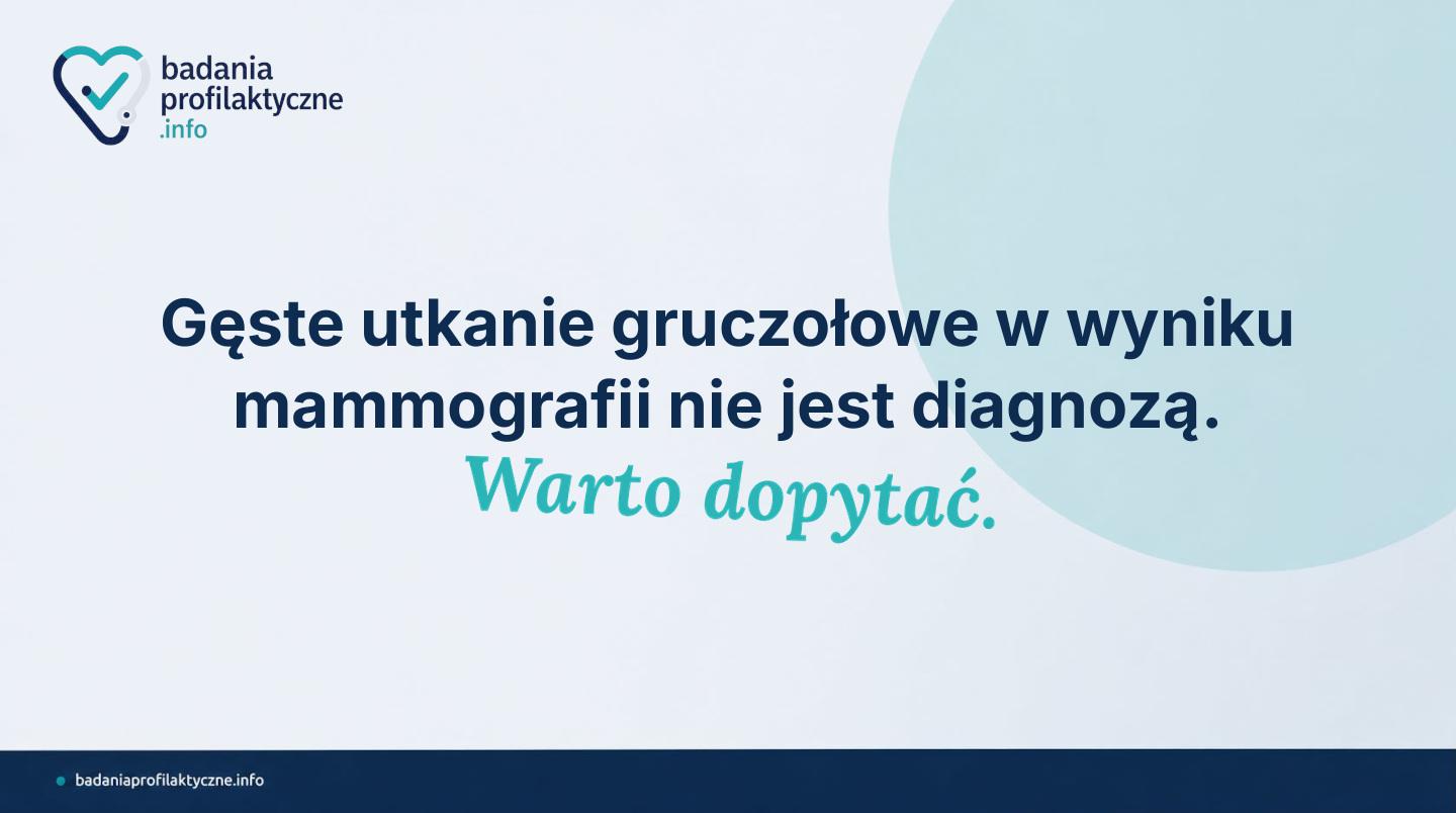 Gęste piersi po mammografii — co oznacza wynik i kiedy USG