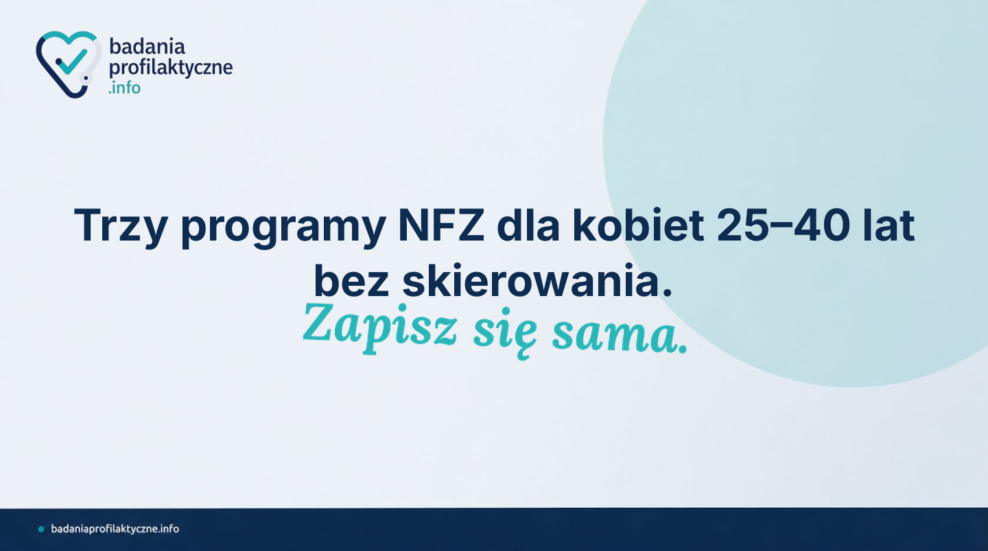 Badania profilaktyczne dla kobiet 25–40 lat — co przysługuje w NFZ