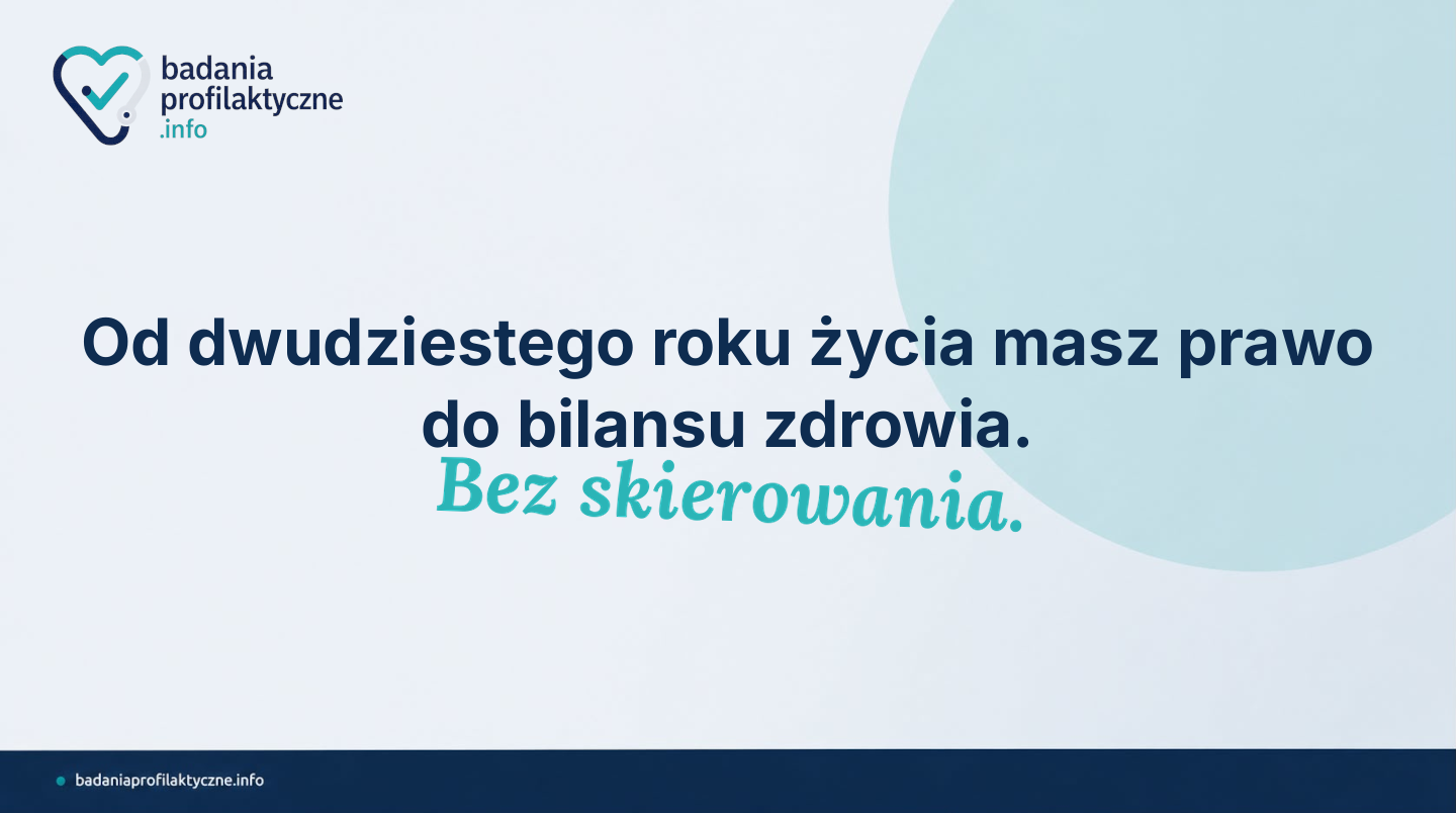 Mężczyzna 20–39 lat — jakie badania profilaktyczne przysługują w NFZ