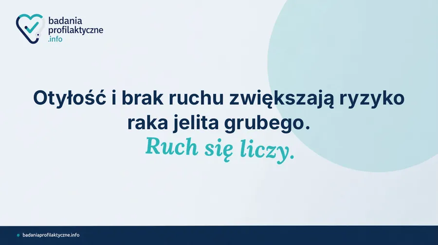 Otyłość i brak aktywności a ryzyko raka jelita grubego