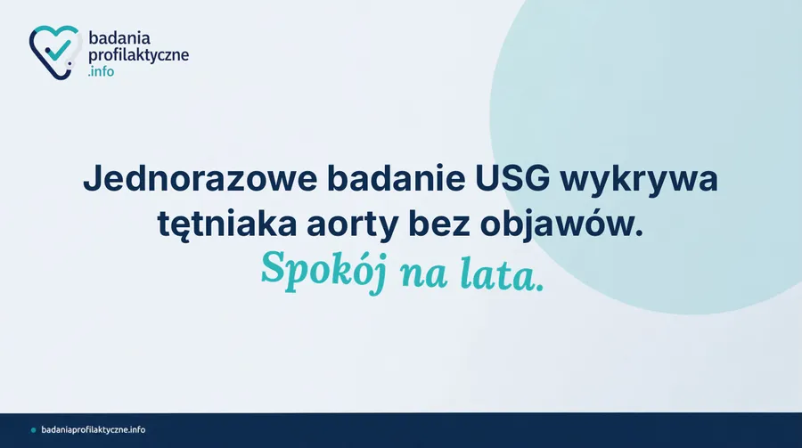 Tętniak aorty brzusznej — USG profilaktyczne dla mężczyzn 65+